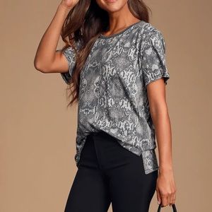 Free People Tourist Snake Print Tee.